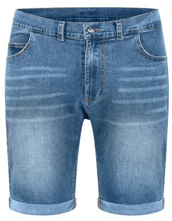 ZOXOZ Short Jean Homme Bermuda Homme Jean Stretch d'été Denim