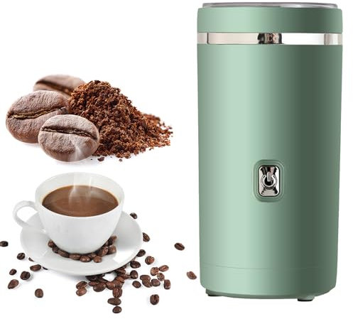 KaffeemüHle Elektrisch, GewüRzmüHle, Elektrische KaffeemüHle Mit 304-Edelstahlklinge, Geeignet FüR Kaffeebohnen, GewüRze, KräUter, Getreide, NüSse, Coffee Grinder, Kaffee- und Gewürzmühle