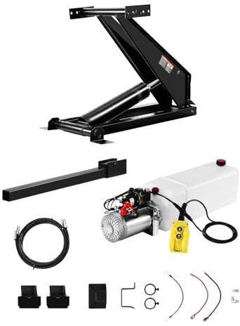 VEVOR Hydraulic Dump Lift Kit, 17,600 lb/8 T Dump Trailer Hydraulic Scissor Hoist Kit Standard Kit, Hydraulic Dump Bed Kit with 12V Hydraulic Pump Unit Suitable for Scissor Lift Dump Trailers Trucks