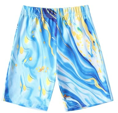 Arshiner Fille Shorts Batik Été Court Leggings Sport Loisirs Cycliste Shorts pour Enfant 12-13 Ans