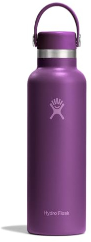 Hydro Flask Water Bottle - Insulated Stainless Steel - Non Spill, Leakproof in 21 Oz Beachplum Purple
