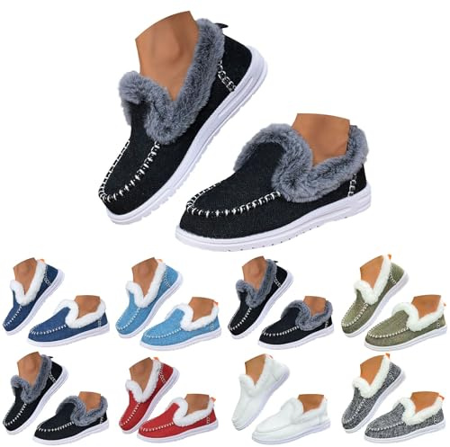 Ankle Boots dam med klack elegant – vinterankelstövlar dam platta vinterskor halkfria vinterstövlar korta slip-stövlar lätta utomhusskor ankelhöga damstövlar bekväma tofflor