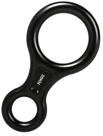 JSGHGDF Strength Aluminum Climbing Descender 35kN Abseil Figure 8 Belay Equipment for Technical Rope Work Safe Rappelling Multiuse Descender