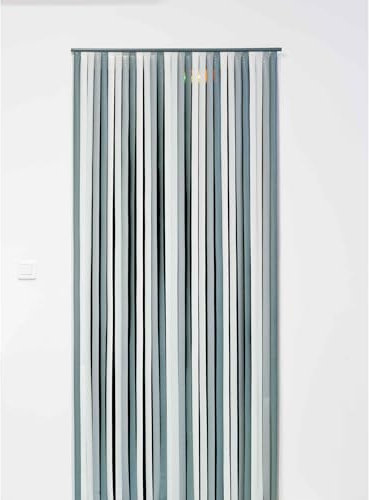 Provence Outillage Werka Pro Türvorhang aus Kunststoff, Farbe: Grau, praktische Maße: 90 x 200 cm, ideal für Eingänge und Raumteiler, pflegen, grau, 90 x 200 cm