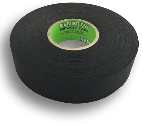 Renfrew, Cloth Hockey Tape, 1 (Straight Edge Black, 25m)
