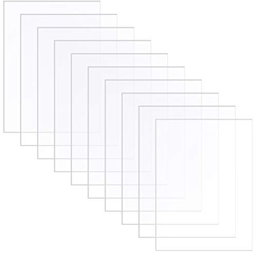 Xinstroe Acrylplatte, 10 PCS Acrylglas Transparentes Geschnittene klare Kunststoffplatte 2 mm Dicke Acrylplatte 178 x 127 mm