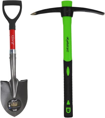 Set Xforst : Pelle Pliante KS1 & Mini Pioche PF400 – Kit Indispensable pour Jardinage, Camping et Survie