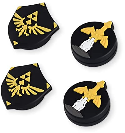 DLseego Daumengriffkappen Kompatibel mit Switch/Switch Lite/OLED, Silikon-Joystick-Abdeckung für Switch Zubehör, rutschfest und Abriebfest, Schwarz