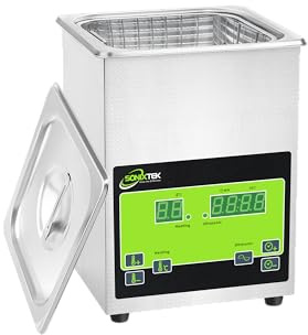 Sonixtek Limpiador Ultrasónico Digital 2L limpieza Ultrasónica 60W Dispositivo de Limpieza por Ultrasonidos joyas gafas relojes dentaduras postizas y herramientas con 100 W de potencia calorífica