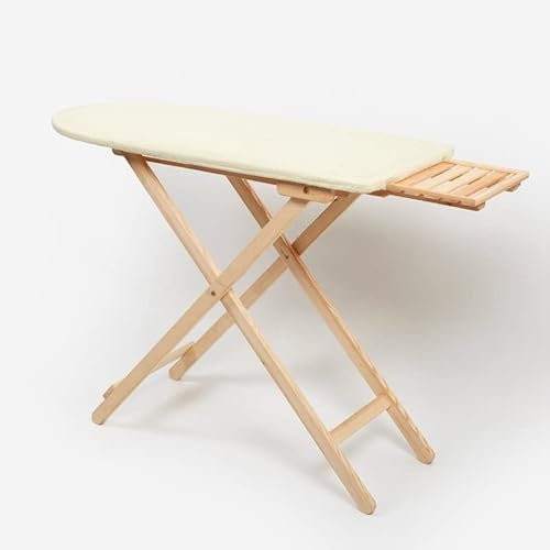 Asse da stiro in legno massello, tavolo di supporto for stazione da stiro pieghevole, regolabile in altezza, for stirare maniche polsini colletti a casa appartamento lavanderia piccoli spazi (Color :