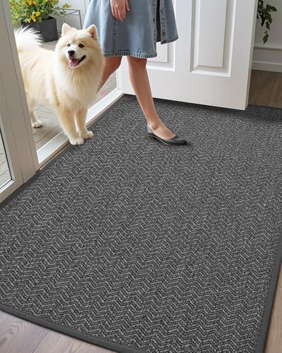 Color G Zerbino 43.5x75cm, Raccoglitore di Sporcizia Lavabile per Ingresso Interno ed Esterno, Assorbente per Balcone, Animali e Cani (Grigio Scuro)