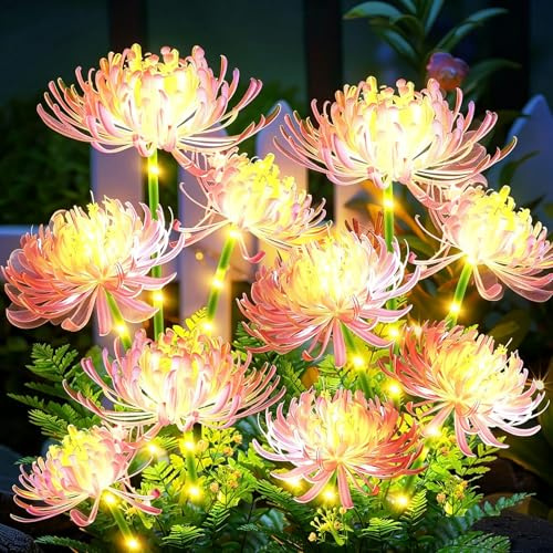 yowin Lampe Solaire Extérieur 4 Pièces Lampes Solaires à Fleurs, Decoration Jardin Exterieur Étanche IP65 Lumière Solaire Exterieur Pour Jardin/Chemins/Terrasse/Patio/Pelouse