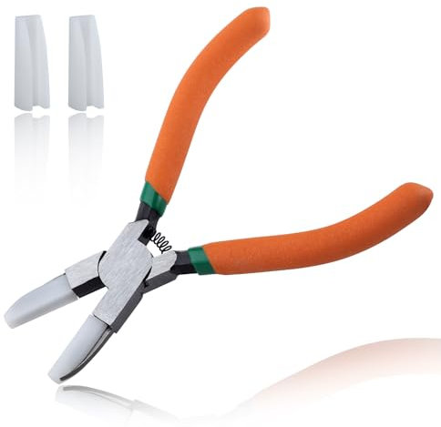 LEONTOOL Soft Jaw Pliers Flat Nose Pliers for Jewelry Making Wire Straightener with a Pair of Replacement Jaws, Smooth Jaw Plier Flat Pliers Jewelry Plier Jewelry Making Tools for Wire Bending Looping