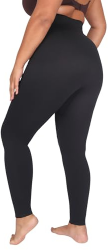 Conturve High Waisted Shaping Leggings - Shapewear for Women (XS, Black)