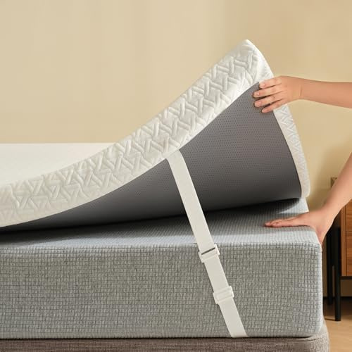 Z-hom Topper Viscoelástico 90x200 8 cm, Topper Colchón de Gel, con Gel y Funda con Cremallera Lavable, Oeko-Tex