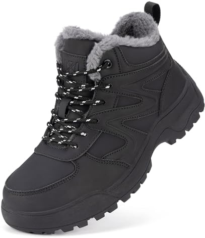 Stivali da neve da donna, con calda imbottitura, con suola antiscivolo spessa, stivali invernali per sci e campeggio, stivali isolati per clima freddo, scarpe con lacci