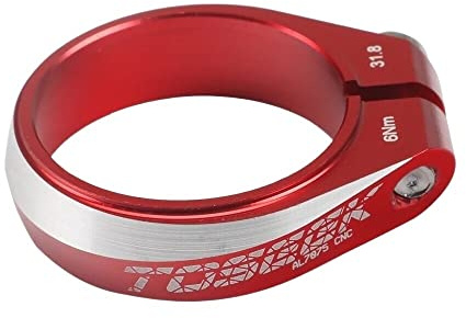 Halsband Sadelklämma för cykelsadelstolpe för cykel för aluminiumlegering sadel för cykeldelar 27.2/28.6/30.4/30.8/30.9/31,6 mm (Red 31,8 mm)