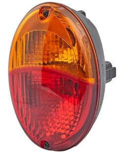 HELLA 2SD 343 130-071 Heckleuchte - Agroluna - Glühlampe - 12V - Anbau/Einbau/geschraubt - Lichtscheibenfarbe: gelb/rot - Stecker: Schutz-Kontakt-Stecker - links/rechts - Menge: 1