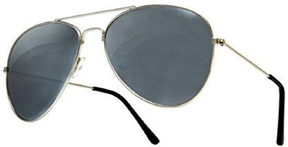 4sold Unisex Sonnenbrille Fliegerbrille Pornobrille in vielen Farbkombinationen Klassische Pilotenbrille Unisex Sonnenbrille (Silver Black)