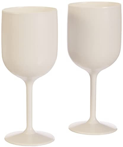 Mojito Design Calice Bicchieri, Plastica, Bianco, 2 Pezzi