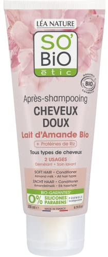 SO'BiO étic Après-Shampoing Doux Lait d’Amande Bio 200 ml