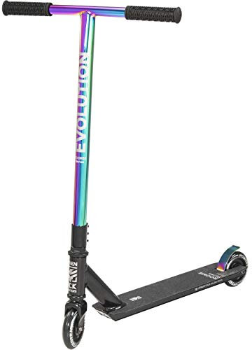 Raven – Patinete para niños y Adultos - Scooter – Patinete Freestyle - para Aprender Trucos en el Skatepark – Ruedas de PU de 110 mm, rodamientos ABEC-9 – Evolution Rookie Neo Chrome, 100 mm