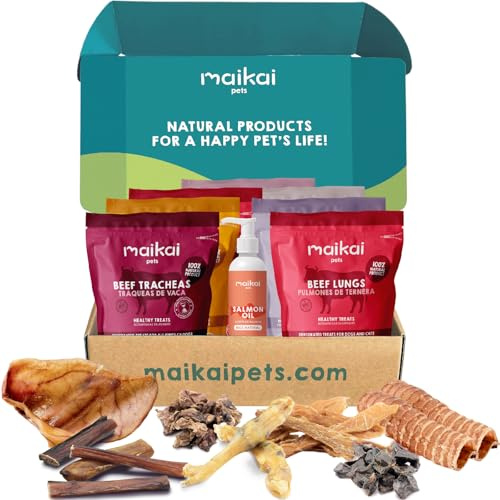 Pack 7 Snacks Chuches Naturales para Perros con Aceite de Salmón 250 ml MultiSnacks Dieta Barf Golosinas y Premios - MAIKAI