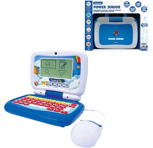LEXIBOOK, Power Junior, Bilingual Educational Laptop ENGLISH/SPANISH with 40 activities including a new way to learn how to read and count, JC398i2