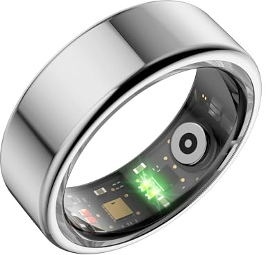Smart Ring - Bague de fitness Android pour homme et femme - Podomètre - Fréquence cardiaque - Oxygène dans le sang - Suivi d'activité - Traqueur d'activité pour le sport, le temps, la distance et les