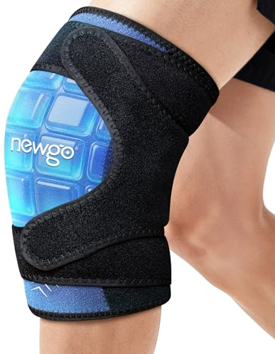 NEWGO Ice Pack for Knee Pain Relief, Reusable Gel Ice Wrap for Knee Injurie, Swelling, Knee Replacement Surgery, Cold Compress Therapy for Arthritis, Meniscus Tear, Sports Injuries