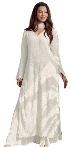 Robe tunique traditionnelle indienne brodée à la main en coton pour femme Kurta Kurti