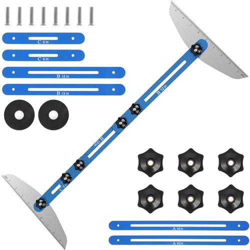 Treppenstufen-Schablonen-Werkzeug 25.4—152.4cm Ultra Präzise Rostfrei Treppenmesswerkzeug Schablonen Werkzeug für Treppenstufen-Messgerät Treppenlehre Stair Tread Template Tool