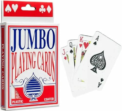 ORCHIDS Jumbo Large Playing Cards Deck for 52 Game, Family Party, Poker Nights, Indoor, Outdoor, Garden, BBQ and Xmas- Plastic Coated Giant Card
