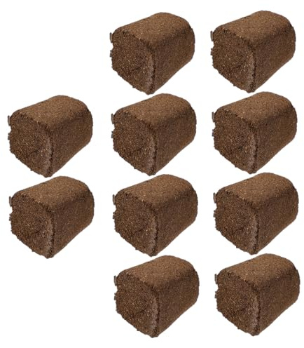 iplusmile Bloque De Suelo Comprimido y Bloque De Cultivo Para Plántulas, 10 Piezas 30x30x40mm, Para Vivero y Trasplante De Flores, Verduras y Frutas, Material Biodegradable Que El Crecimiento