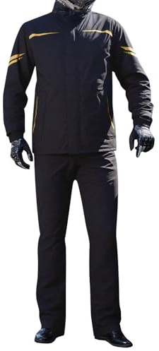 WAZHAKU Traje de lluvia para moto para hombre, impermeable, juego de pantalones de lluvia, reflectante, ropa de lluvia con cremallera, combinación de dos piezas de manga larga y pantalones largos