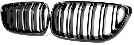 Rejilla Radiador Parrilla Riñón Doble Competición En Negro Brillante Para Parachoques Delantero Para Serie 2 F22 F23 F87 Y Para M2 (2014-2018) Parrilla Parachoques(Gloss Blk)