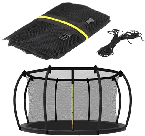 Trampolin Skyddsnät - 305 Cm Nylon Inre Skyddsnät Utan Stolpar | Ersättningsskyddsstängsel, Hoppsäkerhetshölje, Utomhusstudsmattatillbehör