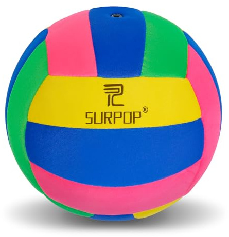 Surpop tyst volleyboll med pump, mjuk inomhusträningsvolleyboll för barn och nybörjare