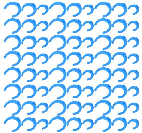 HYTROVE Clip di Bloccaggio per Tubo 1/4 3/8 1/2 in Plastica Pom per Impianto Depuratore Acqua Sottolavello, Meccanismo di Chiusura Sicuro e Resistente, Confezione da 320 Pezzi Blu