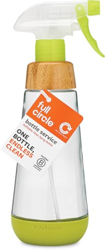 Full Circle Service Vaporisateur en verre multi-usage rechargeable 453,6 g, Verre Bambou, Vert, 16-ounce