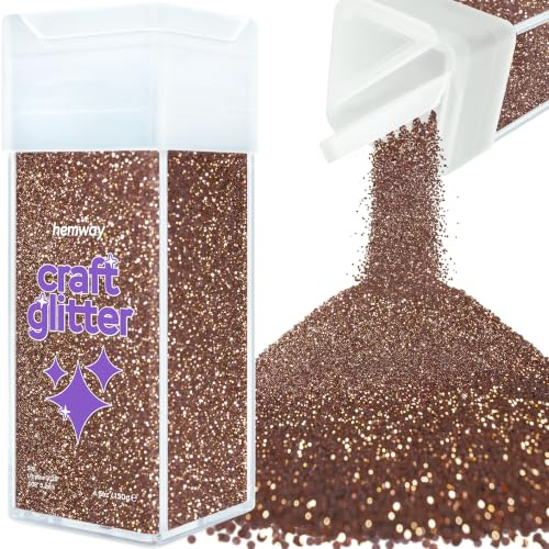 Hemway Craft Glitter Shaker Bronze Brown 130g Ultrafine | for Resin & Epoxy Crafts, Christmas Art Supplies, Nail, Body, Face, Eye, Festival, Crafting, Slime, Sparkle