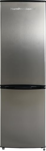 HAMILTON BEACH Cubic Foot Fridge with Bottom Mount Freezer, 9.2 cu. ft, Stainless