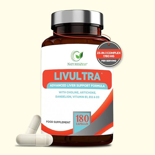 LivUltra - Liver Detox and Repair- 1780 MG-180 Vegan Caps – Supports Immunity, Weight Management, Vitality, Clear Skin | Enriched with Turmeric, Dandelion, Ginger, Acai Berry - 2 Month Supply