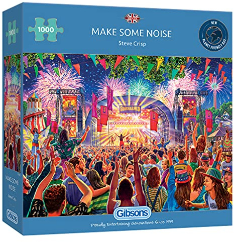 Make Some Noise 1000 Teile Puzzle | Nachhaltiges Puzzle für Erwachsene | Premium 100% recyceltes Brett | Tolles Geschenk für Erwachsene | Gibsons Spiele