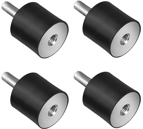 Sctmda Motorlager Schwingungsdämpfer M8 4 Stück Anti Vibration Gummilager Gummi Motorlager Silentblock Gummipuffer Klimaanlage Gummipuffer für Motor Generator Kompressor VD30 * 30 M8 * 23
