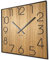 FLEXISTYLE Holzwanduhr Wood Square Holz Eiche 60cm Durchmesser holzoptik ohne tickgeräusche
