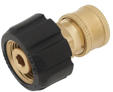 Create idea 1x Ersatzteil für Hochdruckreiniger-Adapter Messing M22-Stecker auf 1/4-Zoll-Druck-Schnellstecker 5000 PSI Passend für Schnellverschluss-Schlauchleitungs-Verbindungsteile (14 Mm).