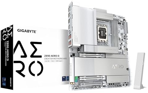 GIGABYTE Z890 AERO D Motherboard - Supports Intel Core Ultra (Series 2) CPUs, 16+1+2 phases VRM, up to 9500MHz DDR5 (OC), PCIe 5.0 M.2, Wi-Fi 7, Thunderbolt 5