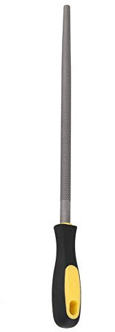 Jwthee Lima tonda da 12 pollici, T12 Lima tonda in acciaio al carbonio per utensili Lima tonda in metallo con impugnatura ergonomica Lima manuale per sbavatura Affilatura Utensili (a denti grossi)