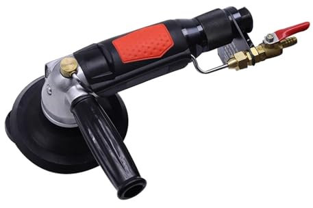 Pulidora profesional de lijadora húmeda de aire de 5 , máquina pulidora neumática de fresado de agua con inyección de agua de 5 pulgadas para mármol, cerámica